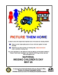 National Missing Children's Day, May 25th; Click Here To Download .pdf Poster